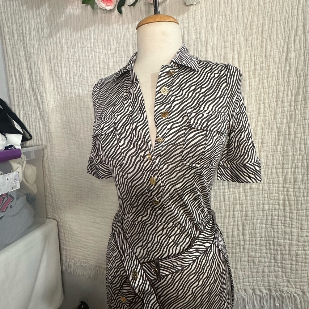 Tory Burch silk Dress with Belt - Picture 4 of 7